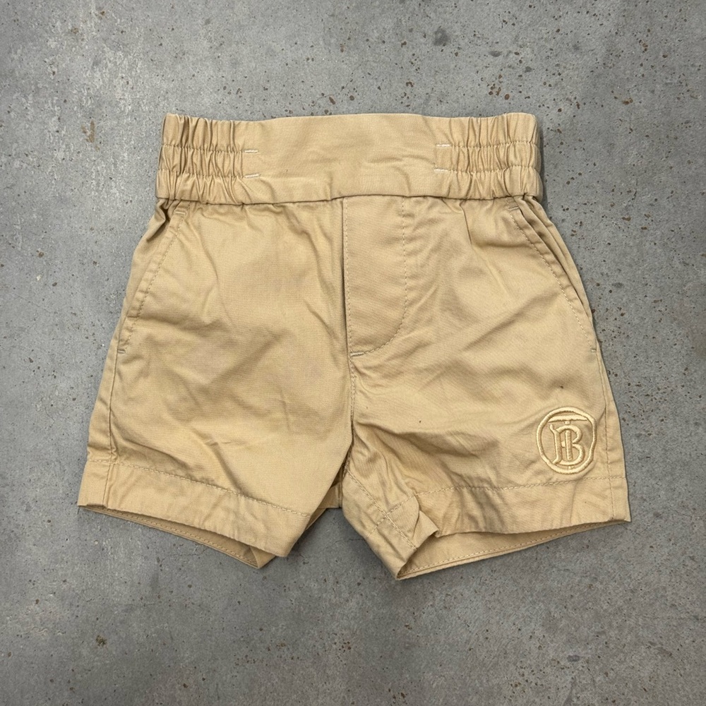 Burberry Baby Beige Elastic Waist Shorts Size 6 Months
